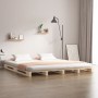 Cama de palets madera maciza pino doble pequeña 120x190 cm de vidaXL, Camas y somieres - Ref: Foro24-821427, Precio: 126,22 €...
