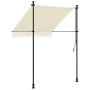 Toldo retráctil tela y acero crema 200x115 cm en Toldos | Comprar online en Foru.es