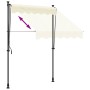 Toldo retráctil tela y acero crema 200x115 cm en Toldos | Comprar online en Foru.es