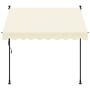 Toldo retráctil de tela y acero crema 250x150 cm en Toldos | Comprar online en Foru.es