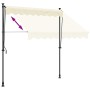 Toldo retráctil de tela y acero crema 250x150 cm en Toldos | Comprar online en Foru.es