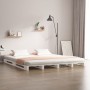 Cama de palets madera maciza pino blanca 120x190 cm de vidaXL, Camas y somieres - Ref: Foro24-821428, Precio: 139,50 €, Descu...