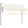 Toldo retráctil de tela y acero crema 350x150 cm en Toldos | Comprar online en Foru.es