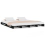 Cama de palets de madera maciza de pino negro 135x190 cm de vidaXL, Camas y somieres - Ref: Foro24-821436, Precio: 179,93 €, ...