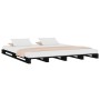 Cama de palets de madera maciza de pino negro 135x190 cm de vidaXL, Camas y somieres - Ref: Foro24-821436, Precio: 179,93 €, ...