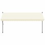 Toldo retráctil de tela y acero crema 400x150 cm en Toldos | Comprar online en Foru.es