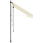 Toldo retráctil de tela y acero crema 400x150 cm en Toldos | Comprar online en Foru.es
