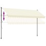Toldo retráctil de tela y acero crema 400x150 cm en Toldos | Comprar online en Foru.es