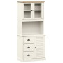 Aparador alto VIGO madera maciza de pino blanco 78x40x175 cm de vidaXL, Aparadores - Ref: Foro24-3188305, Precio: 318,33 €, D...