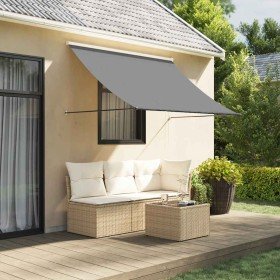 Toldo retráctil de tela y acero gris antracita 250x150 cm en Toldos | Comprar online en Foru.es