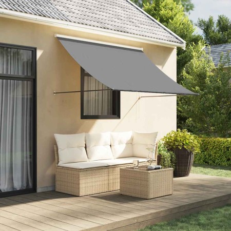 Toldo retráctil de tela y acero gris antracita 250x150 cm en Toldos | Comprar online en Foru.es