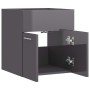 Armario para lavabo contrachapada gris brillo 41x38,5x46 cm de vidaXL, Muebles de baño - Ref: Foro24-804646, Precio: 37,13 €,...