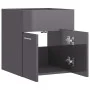 Armario para lavabo contrachapada gris brillo 41x38,5x46 cm de vidaXL, Muebles de baño - Ref: Foro24-804646, Precio: 36,70 €,...