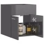 Armario para lavabo contrachapada gris brillo 41x38,5x46 cm de vidaXL, Muebles de baño - Ref: Foro24-804646, Precio: 36,70 €,...