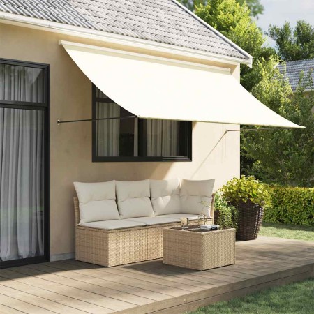 Toldo retráctil de tela y acero crema 300x150 cm en Toldos | Comprar online en Foru.es