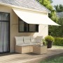 Toldo retráctil de tela y acero crema 300x150 cm en Toldos | Comprar online en Foru.es