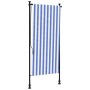Persiana enrollable exterior tela acero azul blanco 100x270 cm en Toldos | Comprar online en Foru.es