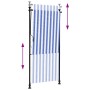 Persiana enrollable exterior tela acero azul blanco 100x270 cm en Toldos | Comprar online en Foru.es