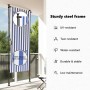 Persiana enrollable exterior tela acero azul blanco 120x270 cm en Toldos | Comprar online en Foru.es