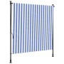 Persiana enrollable exterior tela acero azul blanco 150x270 cm en Toldos | Comprar online en Foru.es