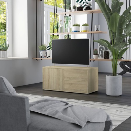 Mueble para TV madera contrachapada color roble 80x34x36 cm de vidaXL, Muebles TV - Ref: Foro24-801853, Precio: 50,35 €, Desc...