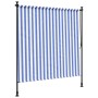 Persiana enrollable exterior tela acero azul blanco 200x270 cm en Toldos | Comprar online en Foru.es