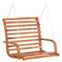 Banco columpio madera maciza de abeto con acabado de teca de vidaXL, Balancines de jardín - Ref: Foro24-3200616, Precio: 351,...