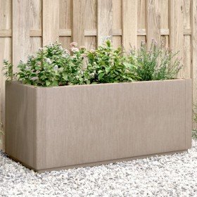 Jardinera PP marrón claro 80x36x35 cm en Macetas y jardineras | Comprar online en Foru.es