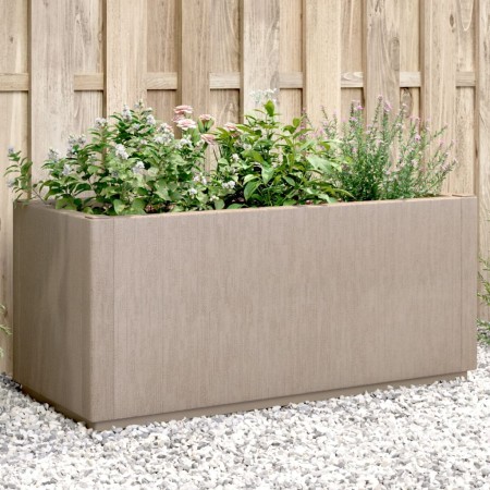Jardinera PP marrón claro 80x36x35 cm en Macetas y jardineras | Comprar online en Foru.es