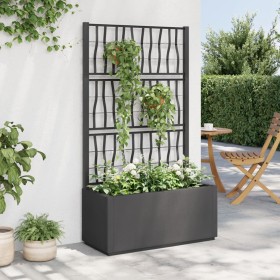 Jardinera con enrejado PP gris oscuro 80x36x140 cm en Macetas y jardineras | Comprar online en Foru.es