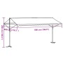 Toldo de pie tela y acero azul y blanco 500x300 cm en Sombrillas | Comprar online en Foru.es