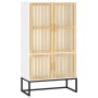 Aparador alto madera contrachapada blanco 70x35x125 cm de vidaXL, Taquillas y armarios de almacenamiento - Ref: Foro24-352139...