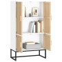 Aparador alto madera contrachapada blanco 70x35x125 cm de vidaXL, Taquillas y armarios de almacenamiento - Ref: Foro24-352139...