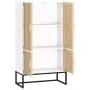 Aparador alto madera contrachapada blanco 70x35x125 cm de vidaXL, Taquillas y armarios de almacenamiento - Ref: Foro24-352139...
