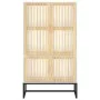 Aparador alto madera contrachapada blanco 70x35x125 cm de vidaXL, Taquillas y armarios de almacenamiento - Ref: Foro24-352139...