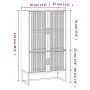 Aparador alto madera contrachapada blanco 70x35x125 cm de vidaXL, Taquillas y armarios de almacenamiento - Ref: Foro24-352139...