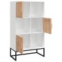 Aparador alto madera contrachapada blanco 70x35x125 cm de vidaXL, Taquillas y armarios de almacenamiento - Ref: Foro24-352136...