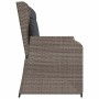 Sillón reclinable de jardín con cojines ratán sintético gris en Sofás de exterior | Comprar online en Foru.es