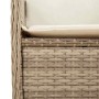 Sillón reclinable de jardín con cojines ratán sintético beige en Sofás de exterior | Comprar online en Foru.es