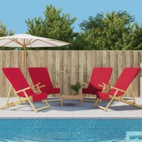 Toallas de playa 4 uds tela burdeos 400 g/m² 60x135 cm de vidaXL, Toallas de playa - Ref: Foro24-3157056, Precio: 46,32 €, De...