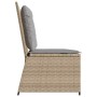 Sillón reclinable de jardín con cojines ratán sintético beige en Sofás de exterior | Comprar online en Foru.es