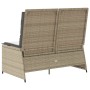Sillón reclinable de jardín con cojines ratán sintético beige en Sofás de exterior | Comprar online en Foru.es
