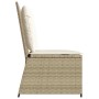 Sillón reclinable de jardín con cojines ratán sintético beige en Sofás de exterior | Comprar online en Foru.es