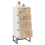 Aparador alto madera contrachapada blanco 40x30x95 cm de vidaXL, Aparadores - Ref: Foro24-352124, Precio: 137,64 €, Descuento: %