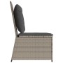 Sillón reclinable de jardín con cojines ratán sintético gris en Sofás de exterior | Comprar online en Foru.es