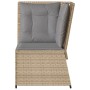 Sillón de esquina de jardín con cojines ratán sintético beige en Sofás de exterior | Comprar online en Foru.es