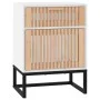 Mesitas de noche 2 uds hierro y madera blanco 40x30x55,5 cm de vidaXL, Mesitas de noche - Ref: Foro24-352092, Precio: 97,53 €...