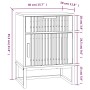 Mesitas de noche 2 uds hierro y madera blanco 40x30x55,5 cm de vidaXL, Mesitas de noche - Ref: Foro24-352092, Precio: 85,86 €...