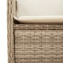 Sillón de esquina de jardín con cojines ratán sintético beige en Sofás de exterior | Comprar online en Foru.es