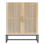 Aparador de madera contrachapada blanco 60x30x75 cm de vidaXL, Taquillas y armarios de almacenamiento - Ref: Foro24-352109, P...